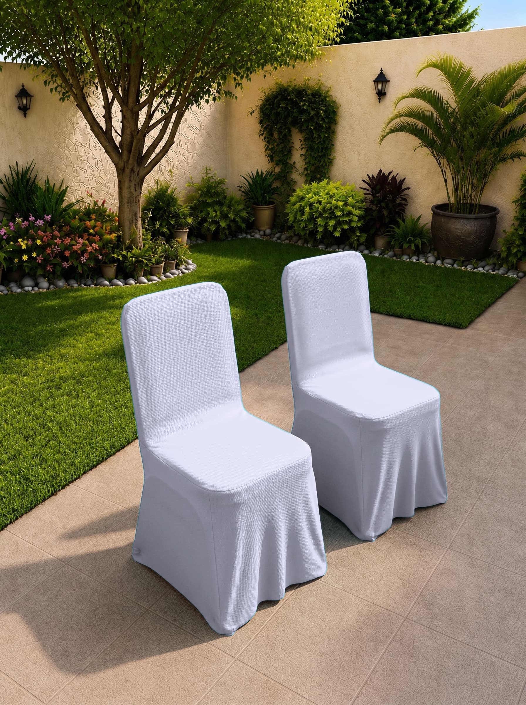Fundas para sillas color blanco