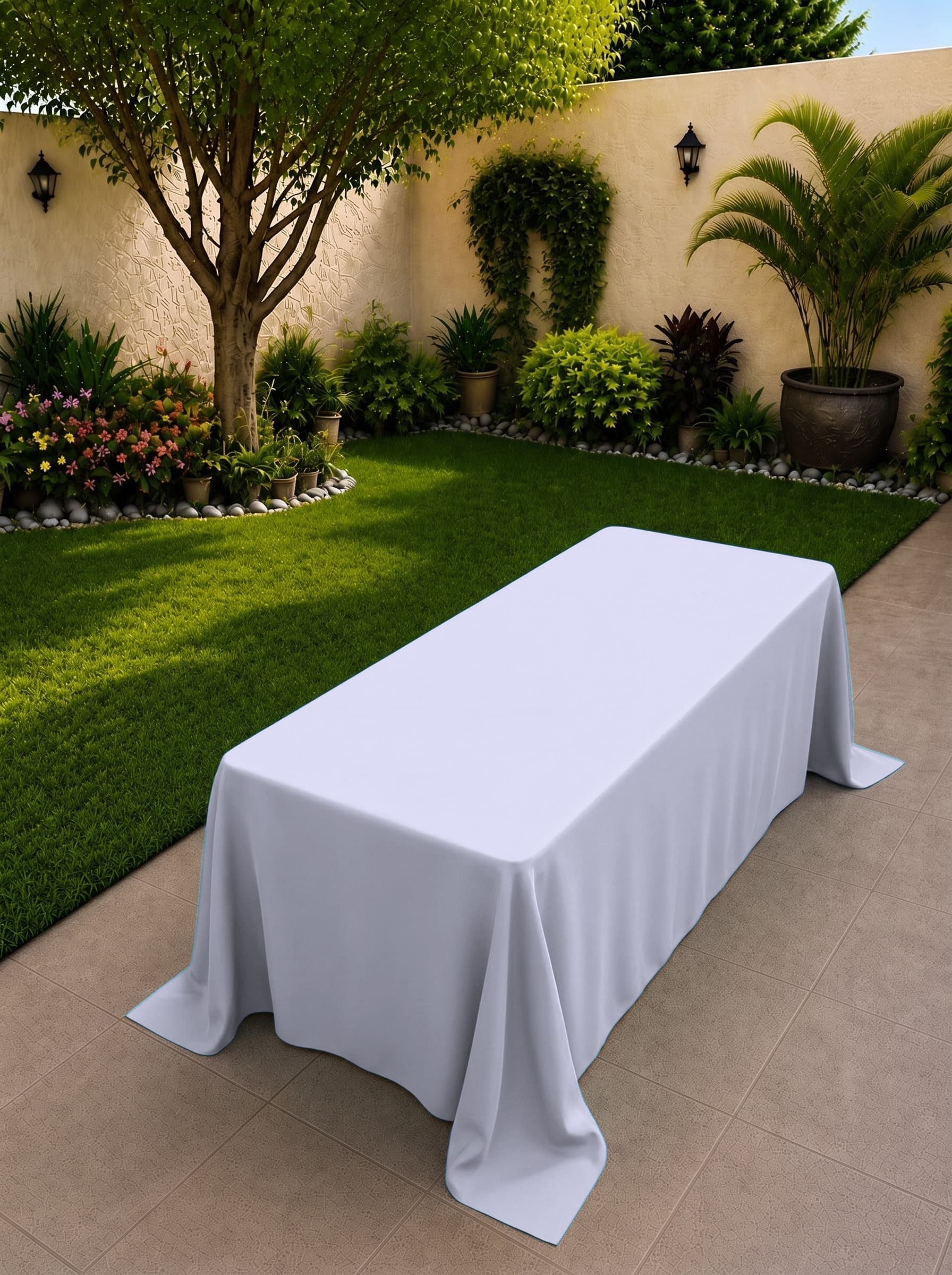 Mantel imperial color blanco